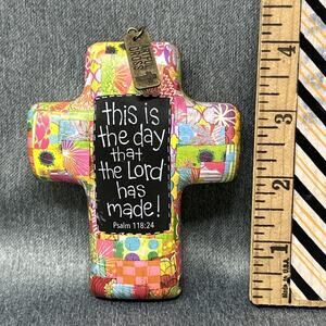 Artful Cross The Day The Lord Has Made Inspirational Decorative Keepsake NO KEY